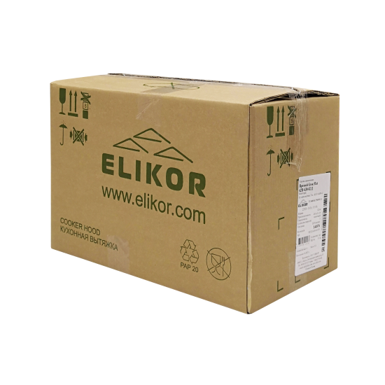 Вытяжка встраиваемая Elikor Flat 42 см цвет белый/хром