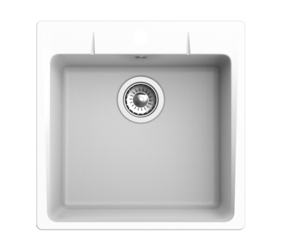 Мойка для кухни врезная Delinia LM1 51x51 см глубина чаши 20 см кварц цвет белый