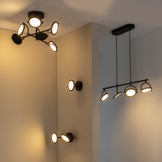 Подвесная люстра Inspire Diuna 6xLED 3000/6500 К, цвет черный