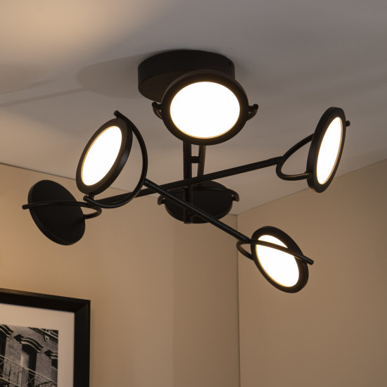 Подвесная люстра Inspire Diuna 6xLED 3000/6500 К, цвет черный