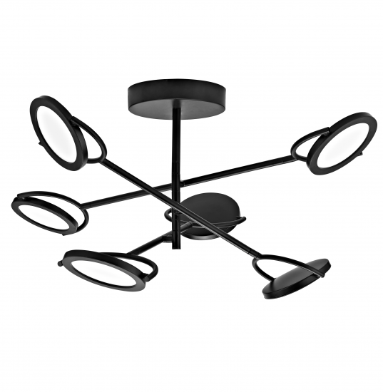 Подвесная люстра Inspire Diuna 6xLED 3000/6500 К, цвет черный