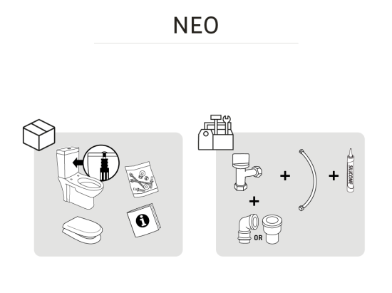 Унитаз-компакт Sensea Neo универсальный выпуск двойной слив