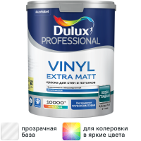 Краска для стен Dulux Professional Vinyl Extra Matt матовая прозрачная база BC 4.5л