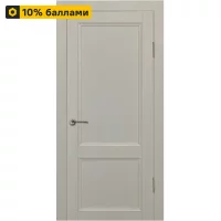Дверь межкомнатная глухая Рондо 80x200 см Hardflex цвет серый жемчуг с замком и петлями