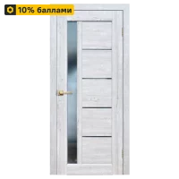 Дверь межкомнатная со стеклом Artens Брио 80x200 см ПВХ цвет сосна тоскана с замком и петлями