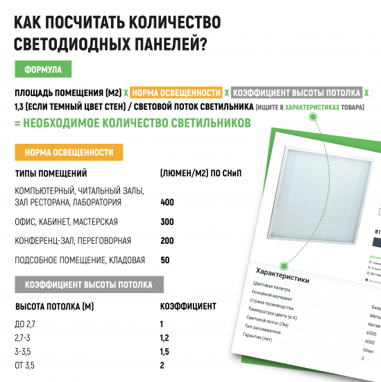 Панель светодиодная Home 35 Вт 595x595 мм призма 4000К IP20