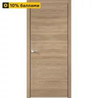Дверь межкомнатная глухая Канзас 60x200 см ПВХ цвет дуб европейский красный с замком