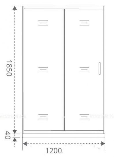 Душевая дверь в нишу Makiato WTW-120-C-B, 185x120 см черный профиль прозрачное стекло раздвижная