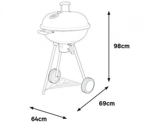 Гриль передвижной Naterial Phoenix Alpha D57 см