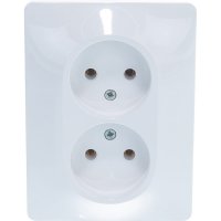 Двухместная розетка Systeme Electric GLOSSA