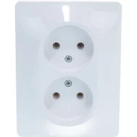 Двухместная розетка Systeme Electric GLOSSA
