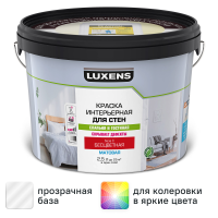 Краска для стен Luxens матовая прозрачная база С 2.5 л