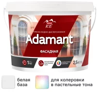Краска фасадная Parade Adamant матовая цвет белый база А 2.5 л