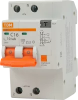 Дифференциальный автомат Tdm Electric АД-12 2P C16 A 10 мА 4.5 кА AC SQ0204-0005