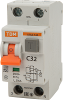 Дифференциальный автомат Tdm Electric АВДТ-63 1P N C32 A 30 мА 6 кА AС SQ0202-0005