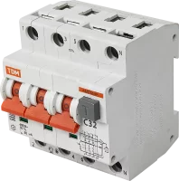 Дифференциальный автомат Tdm Electric АВДТ-63 3P N C32 A 30 мА 6 кА AС SQ0202-0019