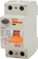 УЗО Tdm Electric ВД1-63S 2P 63 A 100 мА 4.5 кА AC SQ0203-0060