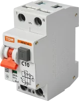 Дифференциальный автомат Tdm Electric АВДТ-63 2P C10 A 30 мА 6 кА AС SQ0202-0001