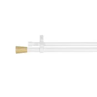 Карниз двухрядный раздвижной Inspire Cripta d16/19 мм 160-300 см металл цвет белый