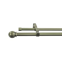 Карниз двухрядный раздвижной Inspire Ikary 160-300 см металл цвет латунь
