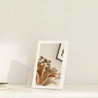 Зеркало декоративное настольное Inspire Lila прямоугольное 11x16 см цвет белый