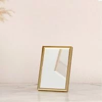 Зеркало декоративное настольное Inspire Lila квадратное 11x16 см цвет золотистый
