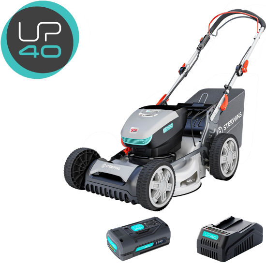 Газонокосилка аккумуляторная бесщеточная самоходная Sterwins UP 40 В 46 см 1x5 Ач АКБ и ЗУ входит в комплект