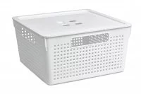 Коробка для хранения 29.4x29.4x15.1 см квадратная цвет белый