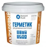Герметик акриловый Remont PLUS для деревянных конструкций сосна 900 мл