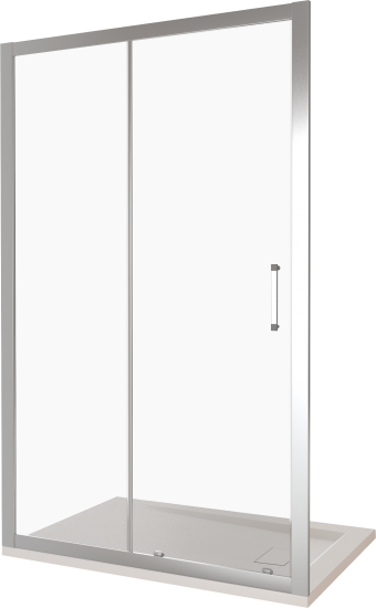 Душевая дверь в нишу Makiato WTW-120-C-WE, 185x120 см хромированный профиль прозрачное стекло раздвижная