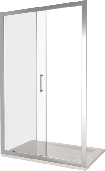 Душевая дверь в нишу Makiato WTW-120-C-WE, 185x120 см хромированный профиль прозрачное стекло раздвижная
