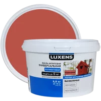 Эмаль Luxens акриловая полуматовая цвет коралловый 2.5 кг