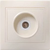 Одноместная телевизионная розетка IEK КВАРТА