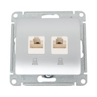Двухместный механизм компьютерной розетки Systeme Electric GLOSSA