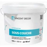 Укрывная краска грунт для декоративных штукатурок VINCENT DECOR 4,5л