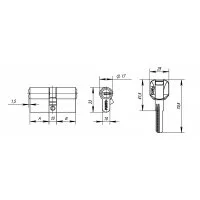 Цилиндровый механизм Punto Z400/70 mm 30+10+30 CP