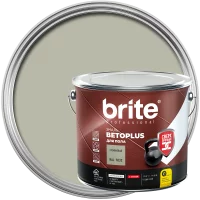 Эмаль для пола Brite Betoplus полуматовая цвет кремневый 1.9 кг