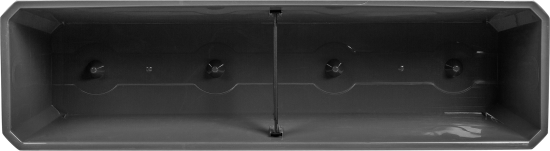 Ящик балконный Idi land 60x17x15 см пластик цвет тёмно-серый