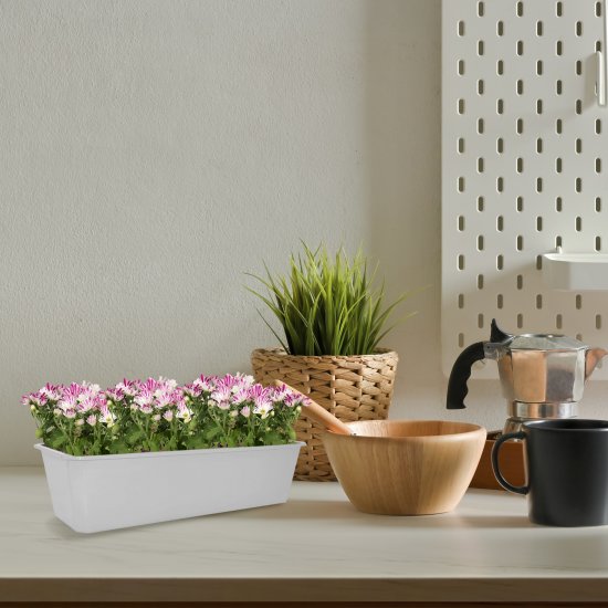 Ящик балконный Idi land 60x17x15 см пластик цвет тёмно-серый