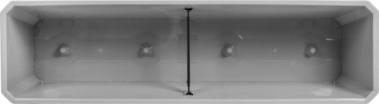 Ящик балконный Idi land 60x17x15 см пластик цвет светло-серый