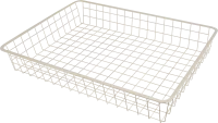 Корзина для стеллажной рамы Larvij 55.5x8.5x41 см сталь цвет бежевый