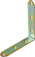 Уголок мебельный KWZ 100x100x20x1.5 желтый цинк