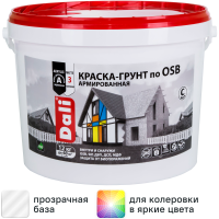 Краска-грунт армированная по OSB Dali матовая прозрачная База С 12 кг