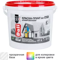 Краска-грунт армированная по OSB Dali матовая прозрачная База С 6 кг