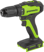 Дрель-шуруповерт аккумуляторная бесщеточная Greenworks GD24DD35 3704007, 24 В Li-Ion, без АКБ и ЗУ