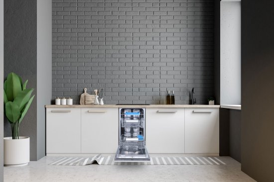 Встраиваемая посудомоечная машина Midea MID45S130i 45см 5 программ цвет серебристый