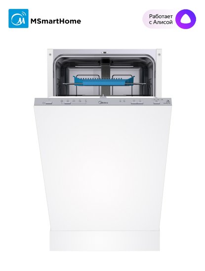 Встраиваемая посудомоечная машина Midea MID45S130i 45см 5 программ цвет серебристый