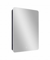 Шкаф зеркальный подвесной Perfect с подсветкой 56x85 см цвет черный