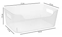 Корзина для хранения Scandi 17x7.5x12 см полипропилен цвет прозрачный