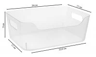 Корзина для хранения Scandi 24x9x17 см полипропилен цвет прозрачный